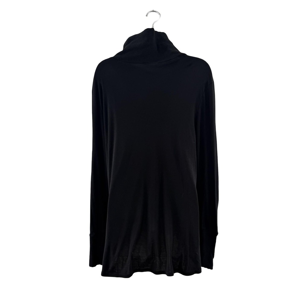 Vintage Old Navy Shirt Womens XXL Black Y2K Turtleneck Henley Long Sleeve Ribbed - Picture 4 of 16